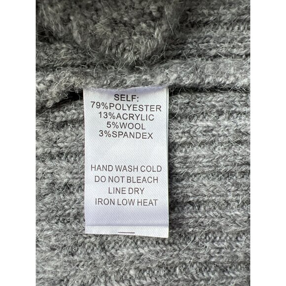 Promesa Ribbed Knit Open Front Cardigan Sweater Size Small Long Sleeve Gray Cozy - Picture 5 of 7